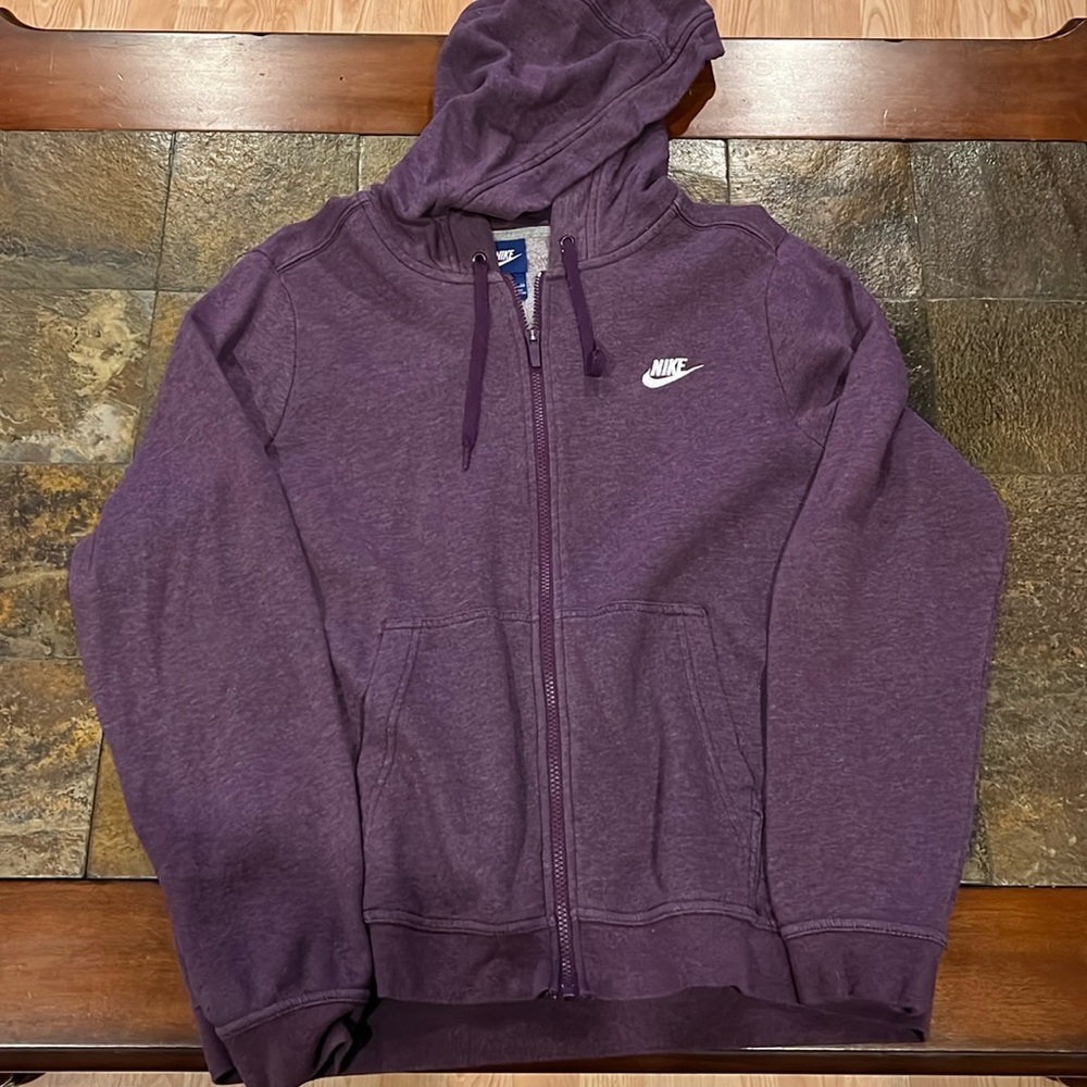 Purple Nike Zipper Front Sweatshirt Jacket